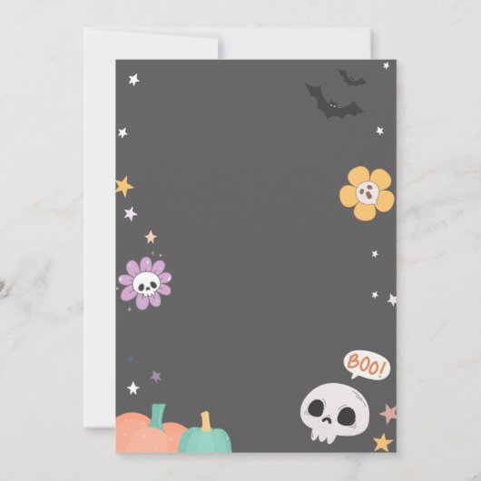 Spooktacular mignon Halloween Invitation de fête d (Dos)
