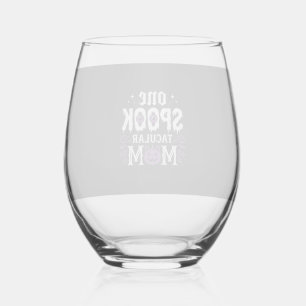 Spooktacular Moeder Halloween ontwerp_1 Wijnglas Zonder Voet