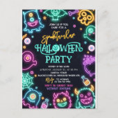 Spooktacular Neon Halloween Verjaardag Uitnodiging (Voorkant)