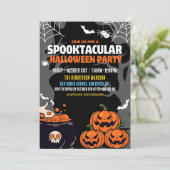 Spooktacular Party Funny Halloween Kaart (Staand voorkant)