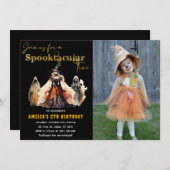 Spooktacular Party Halloween Heksen Verjaardag Kaart (Voorkant / Achterkant)