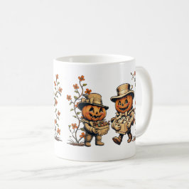 Spooktacular Pumpkin Couple Halloween Koffiemok