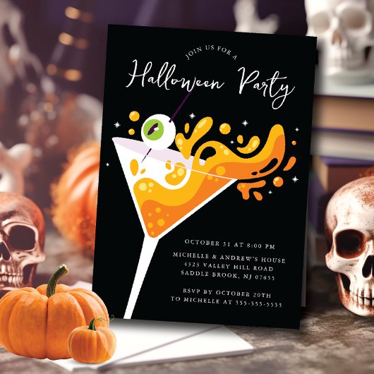 Spooktacular Sip Soiree Halloween Kaart