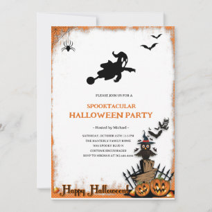 Spooktacular spook Halloween-feest uitnodiging