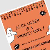 Spooktacular Spooky een Halloween 1e verjaardag Kaart