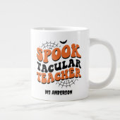 Spooktacular Teacher Halloween Herfst Unique Gift Extra Grote Beker (Rechts)