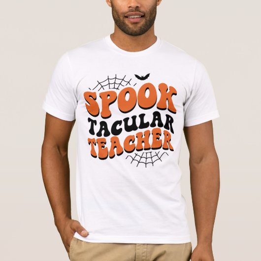 Spooktacular Teacher Halloween Herfst Unique Gift T-shirt (Voorkant)
