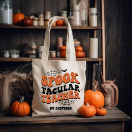 Spooktacular Teacher Halloween Herfst Unique Gift Tote Bag