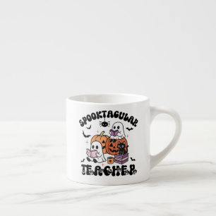 Spooktacular Teacher Halloween-Schattigee Bookish Espresso Kop