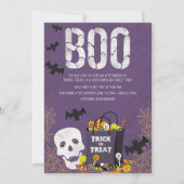 Spooktacular Trick or treat Kinder partij Uitnodig Kaart (Voorkant)