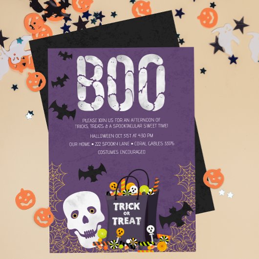 Spooktacular Trick ou Treat Kids Party Invitation