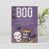 Spooktacular Trick ou Treat Kids Party Invitation (Debout devant)