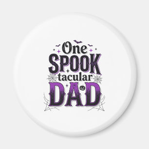 Spooktacular Vader Halloween Vintage Vector Ontwer Magneet