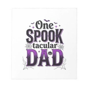 Spooktacular Vader Halloween Vintage Vector Ontwer Notitieblok