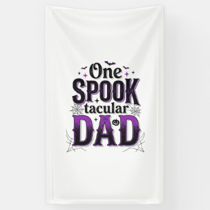 Spooktacular Vader Halloween Vintage Vector Ontwer Spandoek