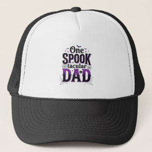Spooktacular Vader Halloween Vintage Vector Ontwer Trucker Pet