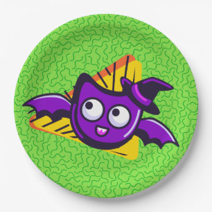 Spooktacular Vleermuizen Halloween Borden - Groen Papieren Bordje