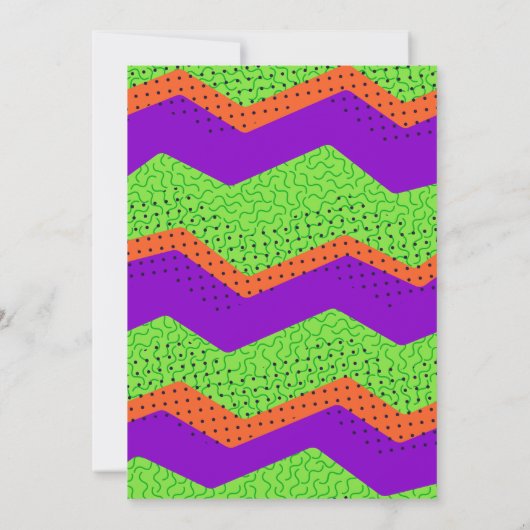 Spooktacular Zombies Green Invitation d'anniversai (Dos)