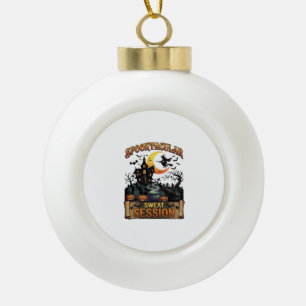 Spooktacular Zweet Sessie Spookhuis Heks Ket Keramische Bal Ornament