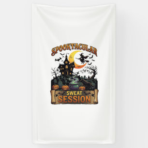 Spooktacular Zweet Sessie Spookhuis Heks Ket Spandoek