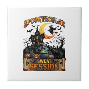Spooktacular Zweet Sessie Spookhuis Heks Ket Tegeltje