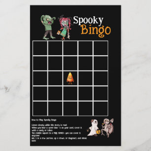 SpooktacularHalloween Bash Spooky Bingo Kaart
