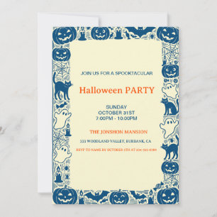 Spooktastisch donker spookhuis Halloween-feest Kaart