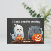 Spooktastische nacht bedankkaart (Staand voorkant)