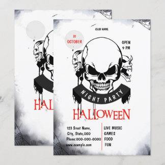 Spooktastische Nacht Griezeldag Halloweenfeest Kaart