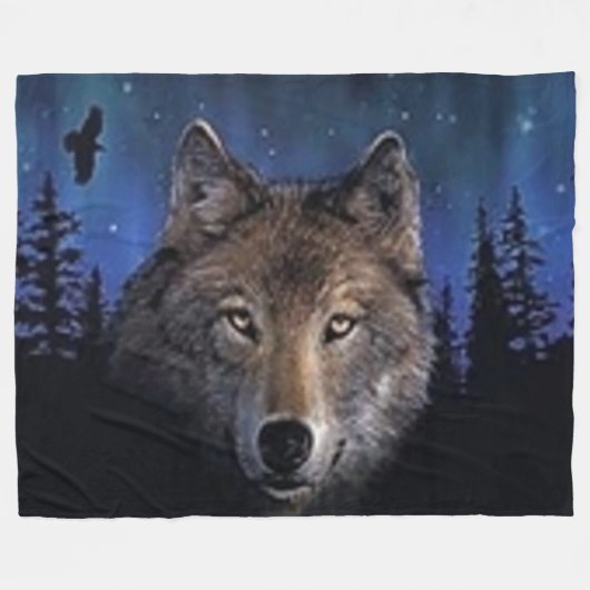 SPOOKWOLF FLEECE DEKEN (Voorkant (Horizontaal))