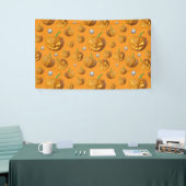 Spooky 3D Jack O'Lantern & Pumpkin Pattern Spandoek (Beurs)