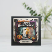 Spooky 3D Paper Cut Halloween Party Invitation (Staand voorkant)