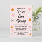 Spooky 4e verjaardag kaart (Staand voorkant)