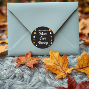 Spooky 4e verjaardag ronde sticker