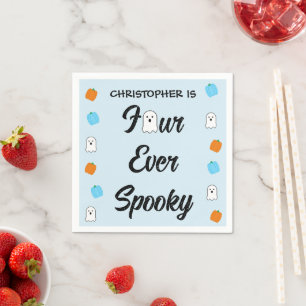 Spooky 4e verjaardag servet