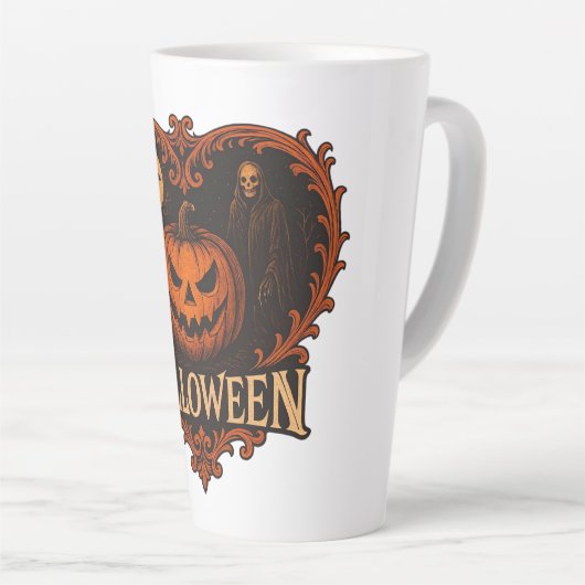 Spooky Aesthetic Halloween Large Latte Mug 17oz –  Latte Mok (Rechterhoek)