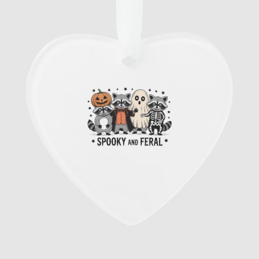 Spooky and Feral Funny Halloween Raccoon (devant)