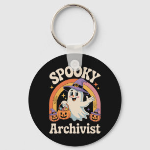 Spooky Archivist Schattige Ghost Pumpkin Archives Sleutelhanger