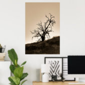 Spooky Autumn Oak-boom Poster (Thuiskantoor)