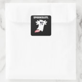 Spooky Axolotl laat verkuilde dieren achter voor h Vierkante Sticker (Tas)