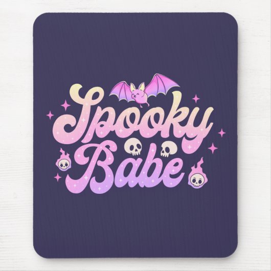 Spooky Babe Cute Halloween Muismat (Voorkant)