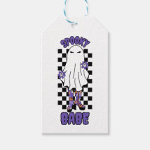 Spooky Babe Vrouw Halloween Ghost Retro Paarse