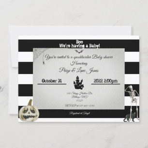 Spooky baby shower Uitnodiging