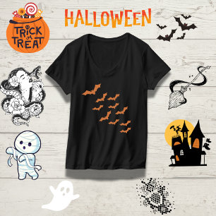  Spooky Bat Border Family Halloween T-shirt