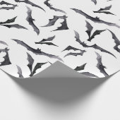 Spooky Bat Halloween Gift Wrapping Paper Cadeaupapier (Hoek)