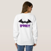 "Spooky Bat" Minimalistisch Sweatshirt (Achterkant volledig)