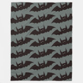 Spooky Bat Pattern Fleece Deken (Voorkant)