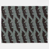 Spooky Bat Pattern Fleece Deken (Voorkant (Horizontaal))