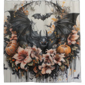 Spooky Bats Halloween Douchegordijn (Voorkant)