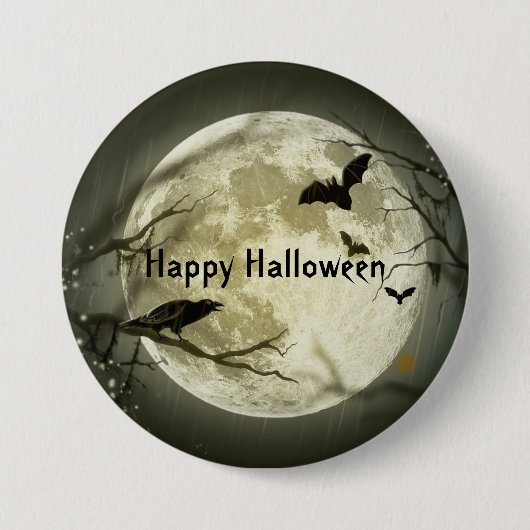 Spooky Bats Halloween Ronde Button 7,6 Cm (Voorkant)